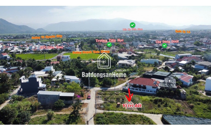 Đất Diên Toàn – 109m² Full Thổ – Ô Tô 4m – Chỉ 1.65 Tỷ